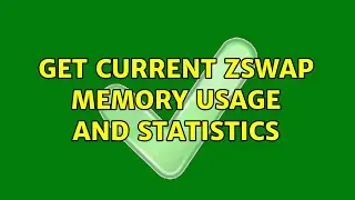 Get current zswap memory usage and statistics