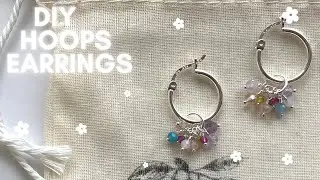 handmade hoops earrings, easy wire wrapping, DIY beaded earrings,  jewelry trends 2023