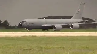 KC135s evacuate from McConnell AFB to avoid bad weather