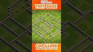 TH11 War Base Anti 3 Star 2025 | Best Town hall 11 War Base  #clashofclans #th11warbase #cocshorts