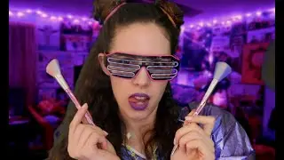 ASMR Cyberpunk - Getting You Ready For A Rave - Makeup And Hair