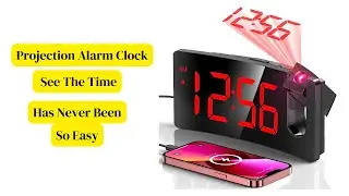 Projection Alarm Clock, Digital Clock with 180&deg; Rotatable Projector