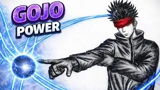 How to draw Gojo Satoru infinity | Easy anime pencil sketch | Anime character from JJK Season 3 