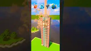 Natural Disasters vs Tower!🌪️ #shorts #teardown