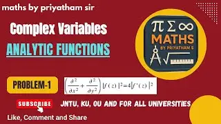 Problems on Analytic Function | Laplace Operator on |f(z)|&sup2; | Maths by Priyatham Sir