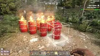 7 Days To Die A21.2 b37  |  Burning Barrel Heat Map Test