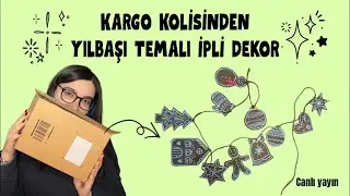 Sezenmade kanalı canlı yayında kartondan yılbaşı temalı dekor yapıyorum ￼