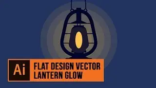 Плоский дизайн векторного фонаря в Adobe Illustrator