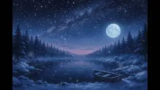 Pixel Art Winter Lake at Night | Dreamy Snowy Ambience for Sleep, Study & Relaxation