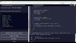 JavaScript Algorithms and Data Structures Projects | Cash Register | freecodecamp