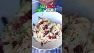 Лапша с сырым красным перцем и манго (лапша Джикама) #веган #рецепты #сыровеганский