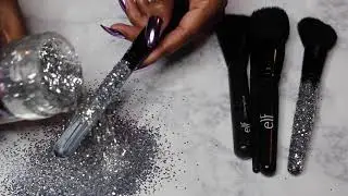 EASY DIY Glitter Makeup Brushes