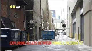 Toronto Urban Exploration Walk - Seeing What Lurks In The Alleys Between Yonge & Victoria St - 4K