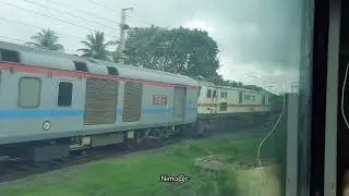 130 vs 110 a chase and Parallel Race Between Two Trains | Rajdhani Express Chasing Coalfield Express