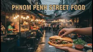 Luxury of Phnom Penh After Dark, Chaktomuk Walk Street Night Market Street Food Tour #934