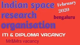 ISRO recruitment 2020 (bengaluru)