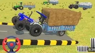 Overload Tractor Challenge 😱 | Bhari Bhusa Lekar Dangerous Road Par | Real Farming Game