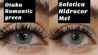 The Most Natural Green Color Contacts! Otaku Romantic Green Comparison to Solotica Hidrocor Mel! ￼