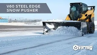 V60 Steel Edge Snow Pusher - Skid Steer Attachment