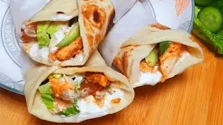 Spicy Chicken Shawarma Wrap With Garlic Sauce | Shawarma Recipe | How To Make Shawarma At Home