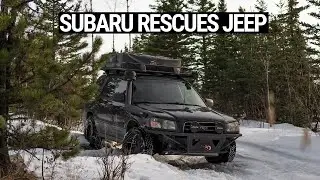 Offroad Subaru Forester Recovers Jeep!