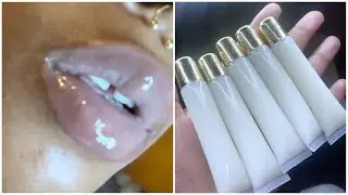 🤍 DIY NUDE LIPGLOSS: CLEAR NUDE 🤍 HOW TO MAKE LIPGLOSS