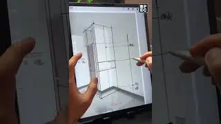 iPad pro sketch of architecture furniture #ipadpro #shorts #architectdesigne