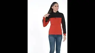 Colorblock High Neck Sweatshirt