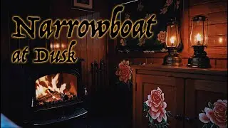 Cozy Narrowboat with Crackling Fire | Deep Sleep & Focus