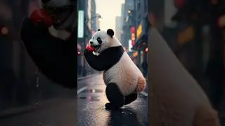 CHUBBY PANDA REVERSE RUNNING |#shorts #subscribe