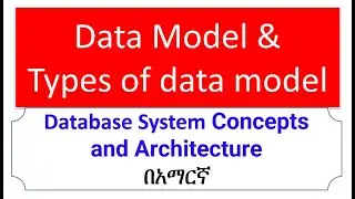 Data Models & Types of Data Models Amharic