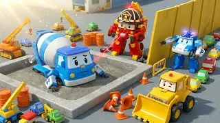 Micky's Concrete Crisis! 🏗️ Robocar Poli Construction Rescue & STEM Safety!