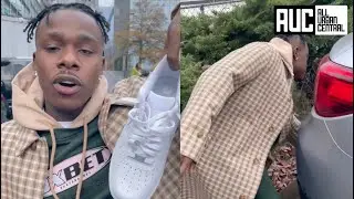 DaBaby Kisses And Hides Autograph Shoes For Fans To Find In ATL