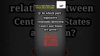 Part 11 of Indian Constitution PYQS ? parliament pyq 🤔🤔 #exampreparation  #viralshorts