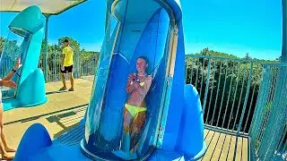 Looping Rockets Waterslide at Aquapark Aquacolors Poreč