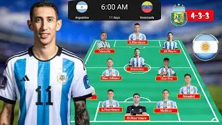Argentina Vs Venezuela Friendlies Match Di Mar&iacute;a is Back and Will Play This Match Confirmed Scaloni