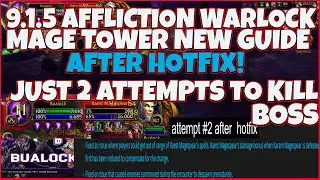 9.1.5 (HOTFIX) *NEW* Affliction Warlock Mage Tower Thwarting the Twins Guide Full Commentary Run