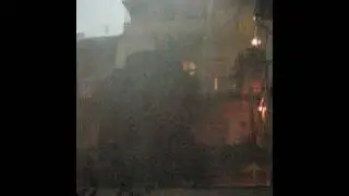 Torrential rain in my courtyard