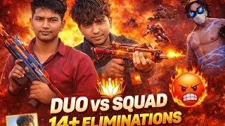 DUO VS SQUAD CHALLENGE 😡🤬||  14+ KILLS | FREE FIRE MAX