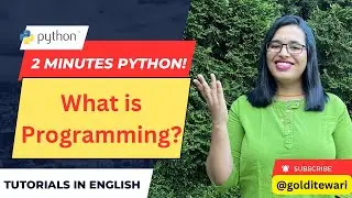 2 Minutes Python Tutorial! #1 - What is Programming?