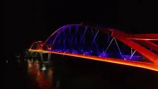 Pathein Cable-stayed Bridge - Facade Lighting By ToyoShine