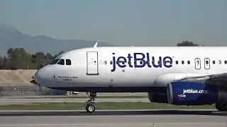 JetBlue Airways Airbus A320-232 N562JB LGB Takeoff 30 FIRST FLIGHT TO STEAMBOAT SPRINGS/HAYDEN, CO