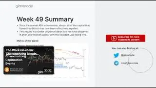 Glassnode Русский перевод Неделя 49, 2022 (Анализ биткойнов в цепочке) (Bitcoin On chain Analysis)