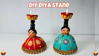 DIY Diya 🪔Stand Using Coconut Shell🥥 | Diya Stand Making Idea #diyastand  #diwalicraft #diy #diy