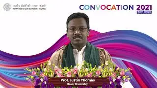 Prof.  K. R. Justin Thomas, Head, Department of Chemistry, IIT Roorkee