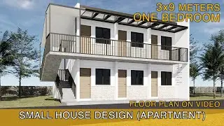 Small House Design Idea - Two storey Apartment (3x9 meters) 27sqm with One Bedroom