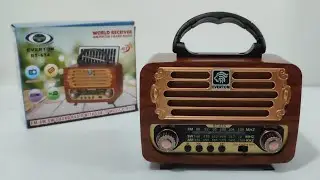 EVERTON RT - 674 Nostalji RADYO / G&uuml;neş Enerjili Şarjlı TYPE-C/FM/AM/SW - Bluetooth / USB - TF CARD 