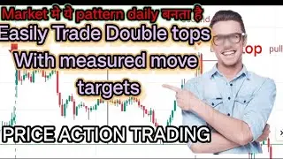 Trade DOUBLE TOP pattern with measured move targets|Double top trading |Price action trading#trading