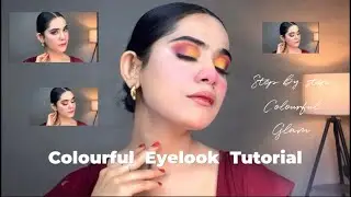 Colourful Eyemakeup  full Tutorial / Colourful eyemakeup / Eyemakeup Tutorial / #makeup #youtube 