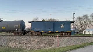 caboose/ shoving platform 4/14/24 8:08 pm LSRC 6355, 6356 northbound Willard rd